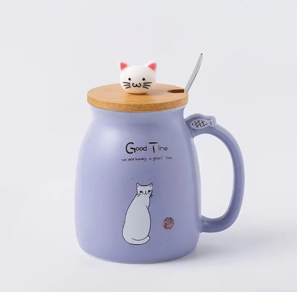 
                  
                    Neko Mug: Cat Ceramic Mug - Purple
                  
                