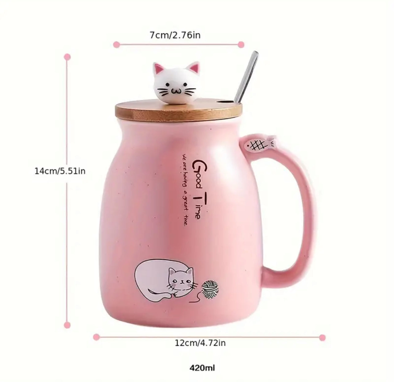 
                  
                    Neko Mug: Cat Ceramic Mug - Pink
                  
                