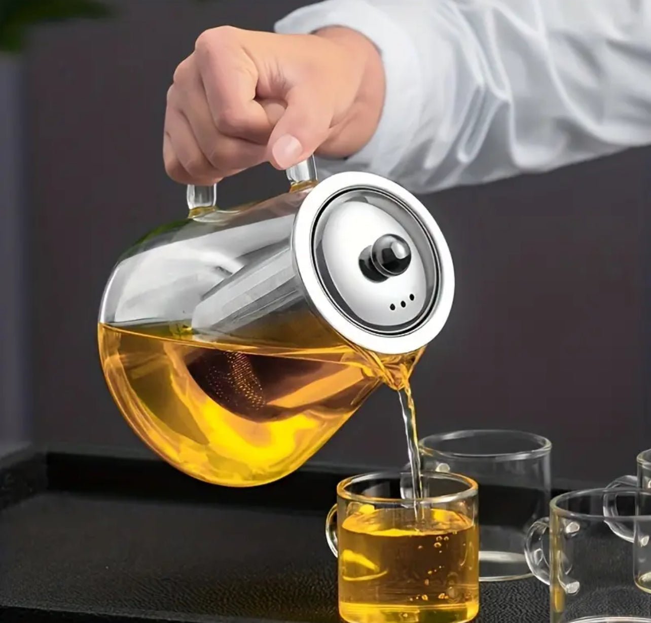 
                  
                    Théière en Verre et inox 750ml - Maison ÔTEKA
                  
                